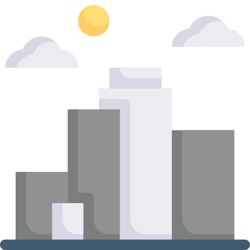 paisaje urbano icono gratis