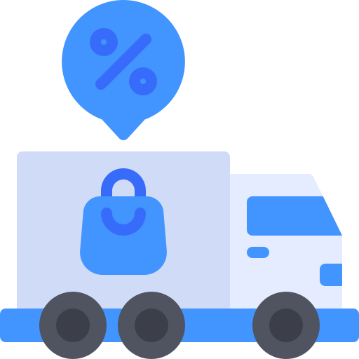 camión de reparto icono gratis