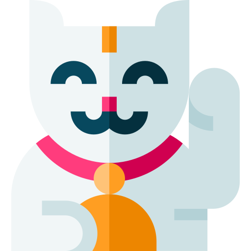 Gato chino de la suerte - Iconos gratis de culturas