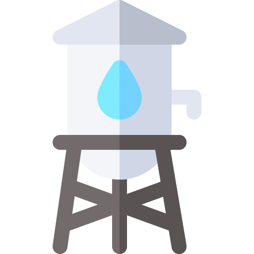 Water tower Basic Rounded Flat icon