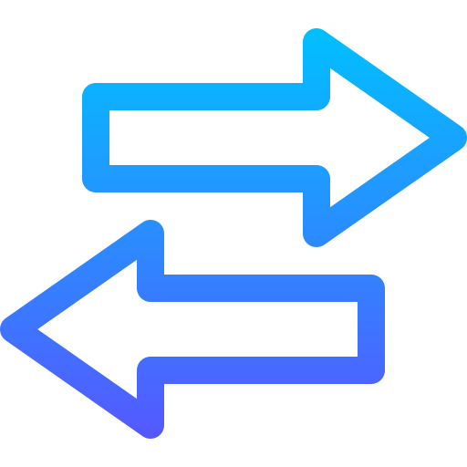 Transfer Basic Gradient Lineal color icon