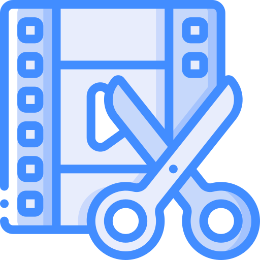 Cutting tool Basic Miscellany Blue icon