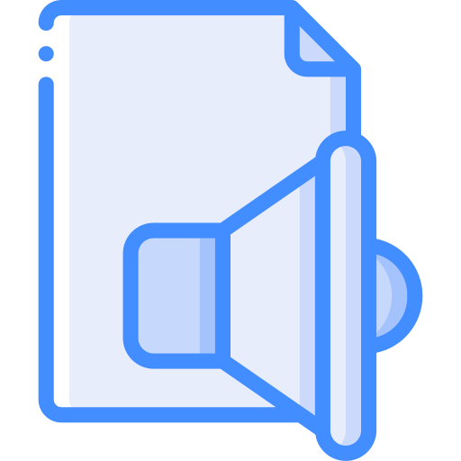 Audio File Basic Miscellany Blue Icon