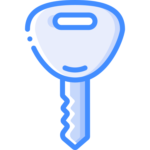 Car key Basic Miscellany Blue icon