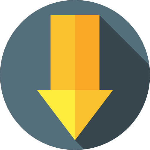 Down arrow Flat Circular Flat icon