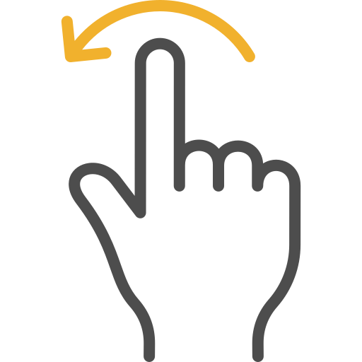 Finger, flick, left, swipe, gesture, hand, move icon - Download on
