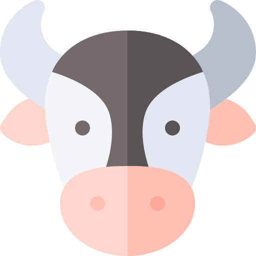 Cow Basic Rounded Flat Icon