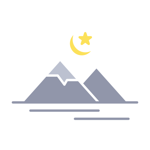 noche de paisaje icono gratis