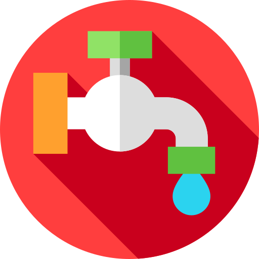 Save water Flat Circular Flat icon