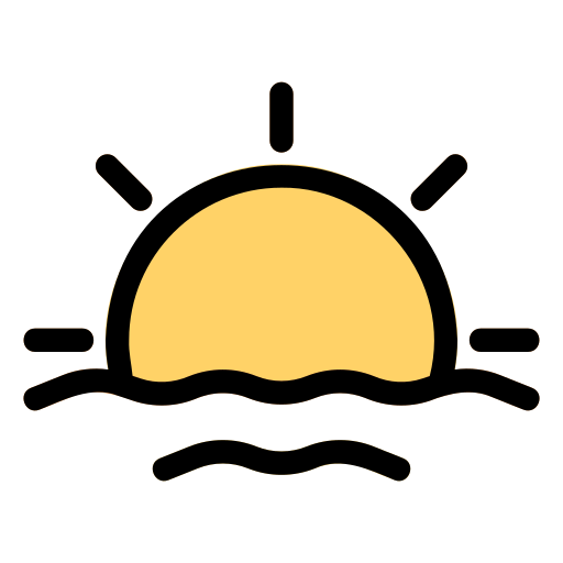 puesta de sol icono gratis