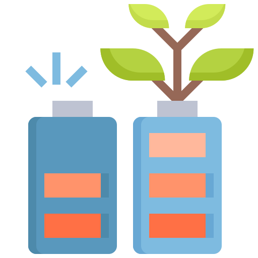 batería ecológica icono gratis