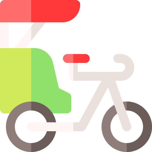 ciclo rickshaw icono gratis