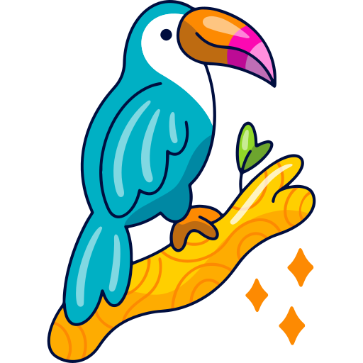 Parrot free sticker