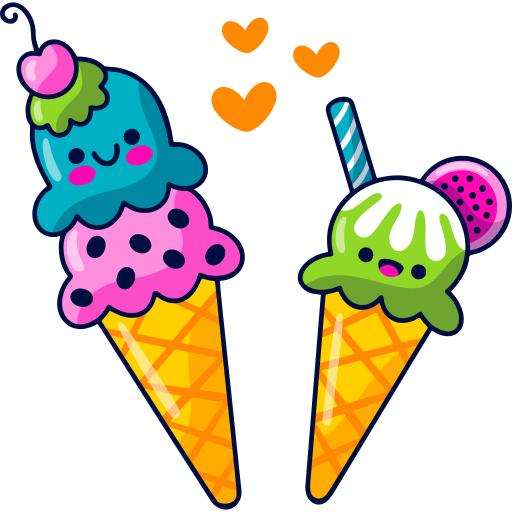 Ice cream cone Stickers - Free food Stickers