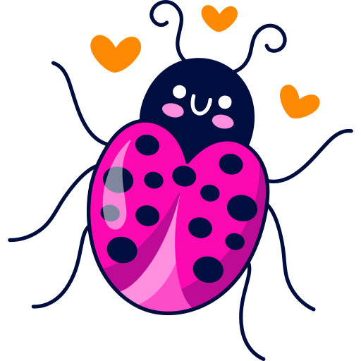 2 Ladybug svg design, cute animal svg, cute svg, kawaii svg