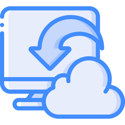 descarga en la nube icono gratis
