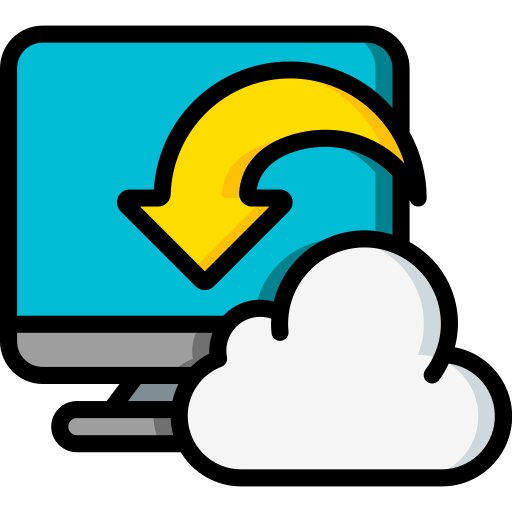 descarga en la nube icono gratis