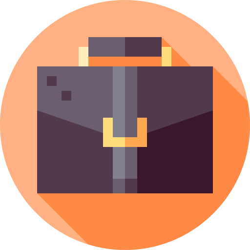 Briefcase Flat Circular Flat icon