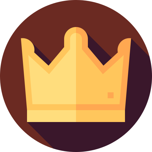 Crown Flat Circular Flat icon