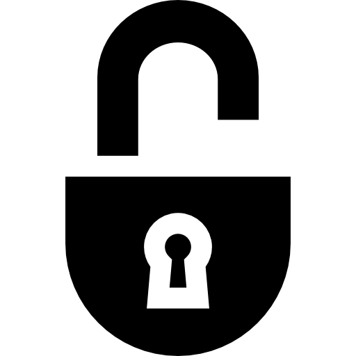 Padlock Basic Straight Filled icon