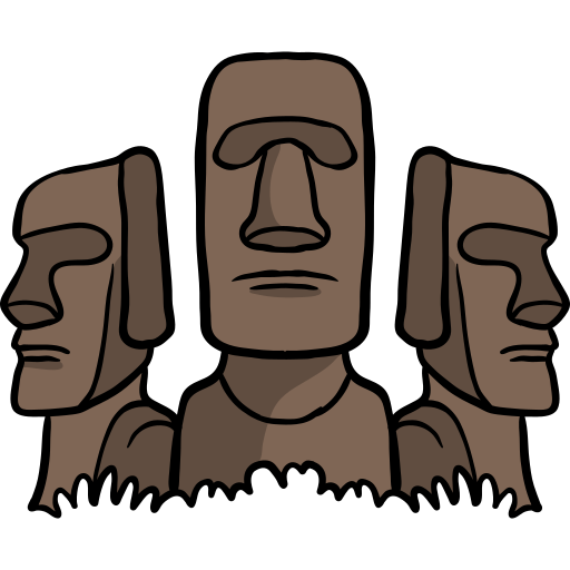 Isolated Moai Emoji Vector Flat Icon Stock Vector (Royalty Free