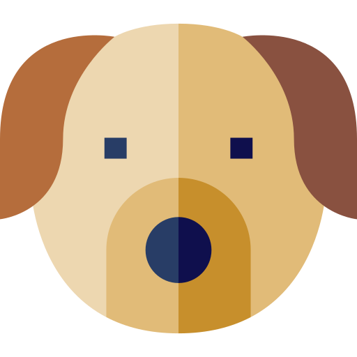 Dog Basic Straight Flat icon