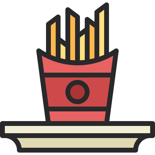 French Fries Generic Outline Color Icon