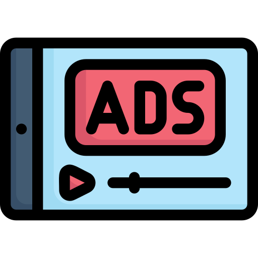 publicidad en video icono gratis