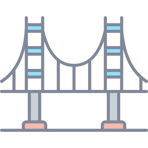 Golden gate bridge Generic Outline Color icon