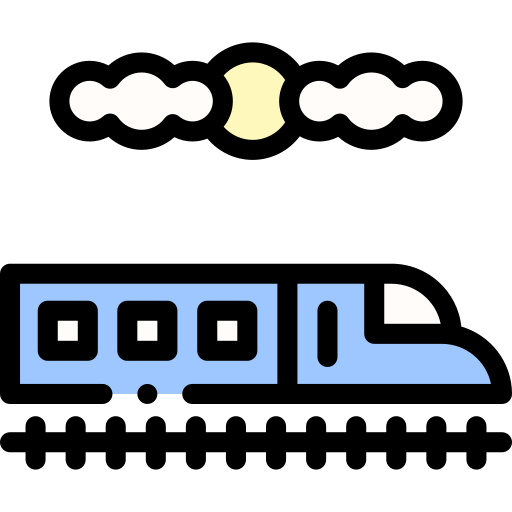 Train Detailed Rounded Lineal color icon