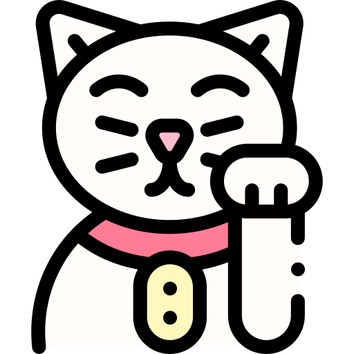 Cat Detailed Rounded Lineal color icon