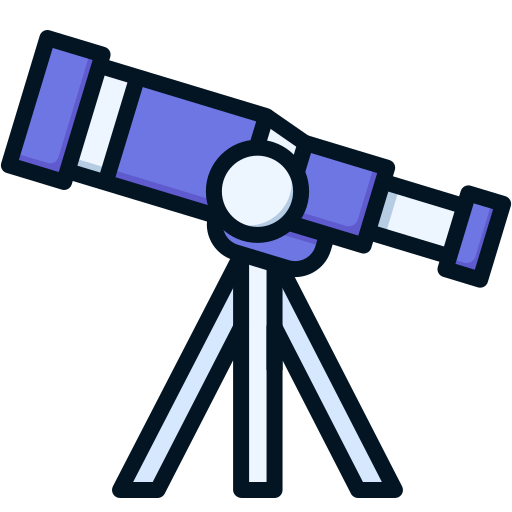 telescopio icono gratis