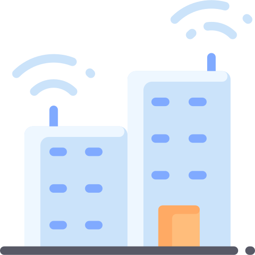 ciudad inteligente icono gratis