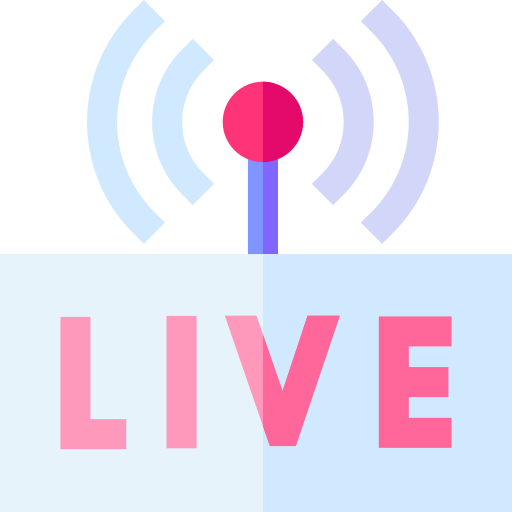 Live stream Basic Straight Flat icon