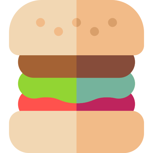 Hamburger Basic Rounded Flat icon