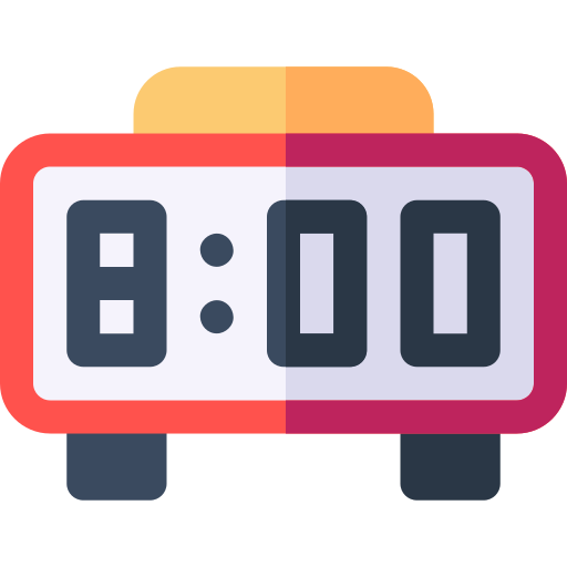 Alarm clock Basic Rounded Flat icon