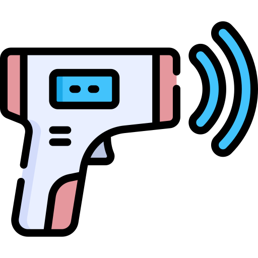 Thermometer gun Special Lineal color icon