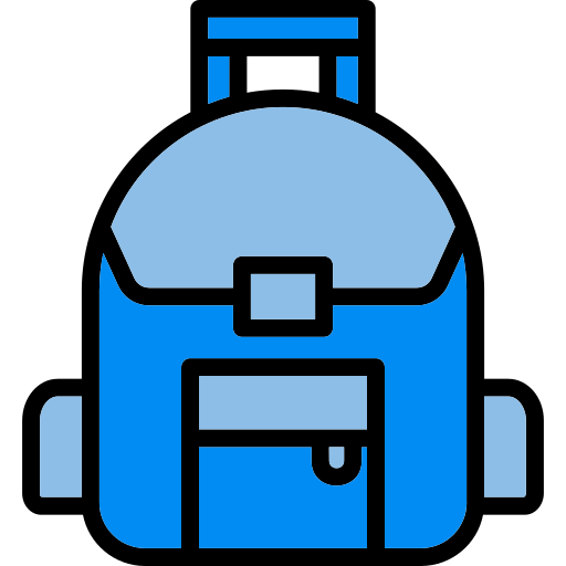 bolsa para la escuela icono gratis