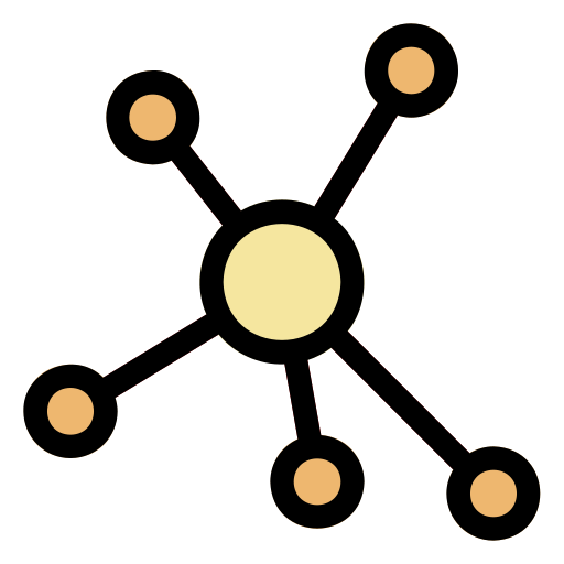 Molecules Generic Outline Color icon