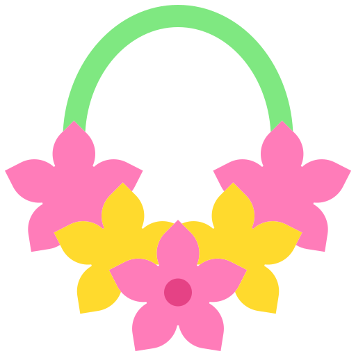 collar de flores icono gratis