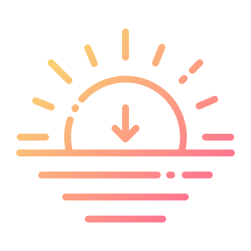 puesta de sol icono gratis