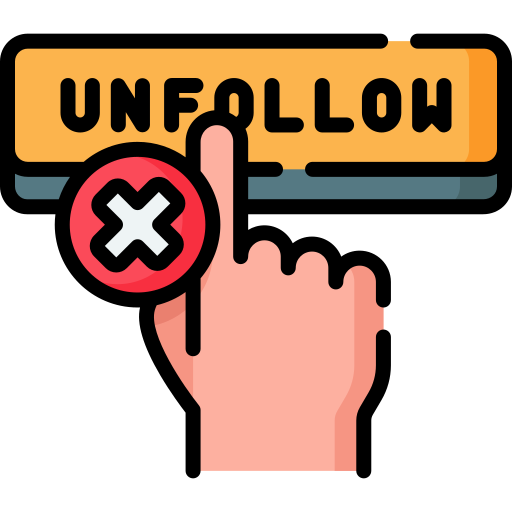 Unfollow - Free interface icons