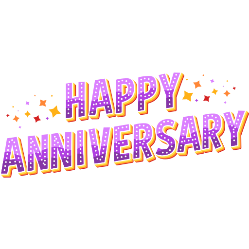Happy anniversary Stickers - Free communications Stickers