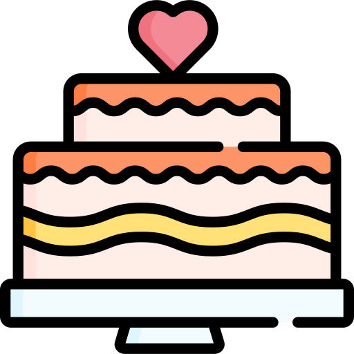 pastel de bodas icono gratis