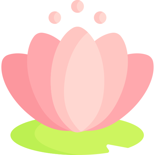 Lotus flower Kawaii Flat icon