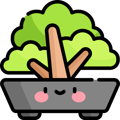 Bonsai Kawaii Lineal color icon