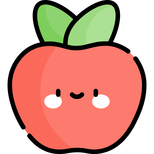 Apple Kawaii Lineal Color Icon