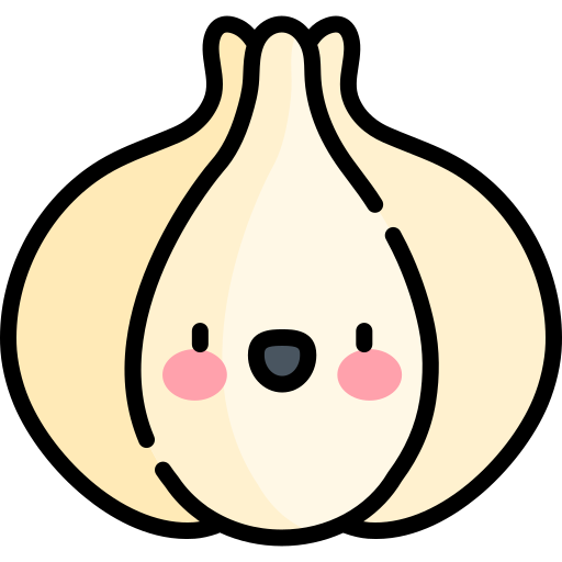 Garlic Kawaii Lineal color icon