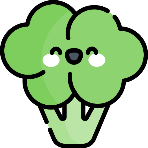 Broccoli Kawaii Lineal color icon