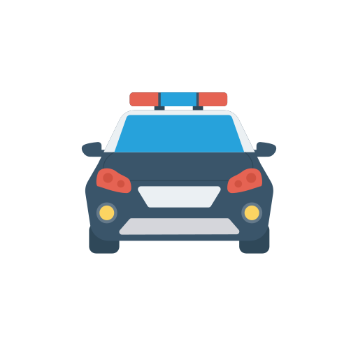 Police Car Dinosoft Flat Icon